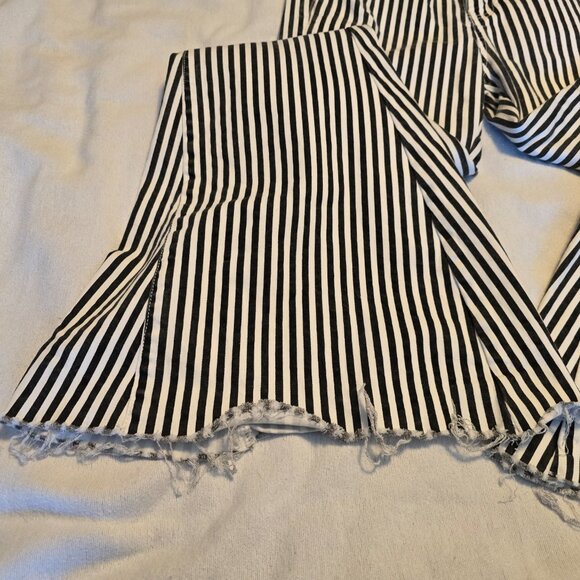 Blank Paige M Medium Womens Super Fit & Flare Raw Hem Jeans GUC Denim Collection - Picture 14 of 16